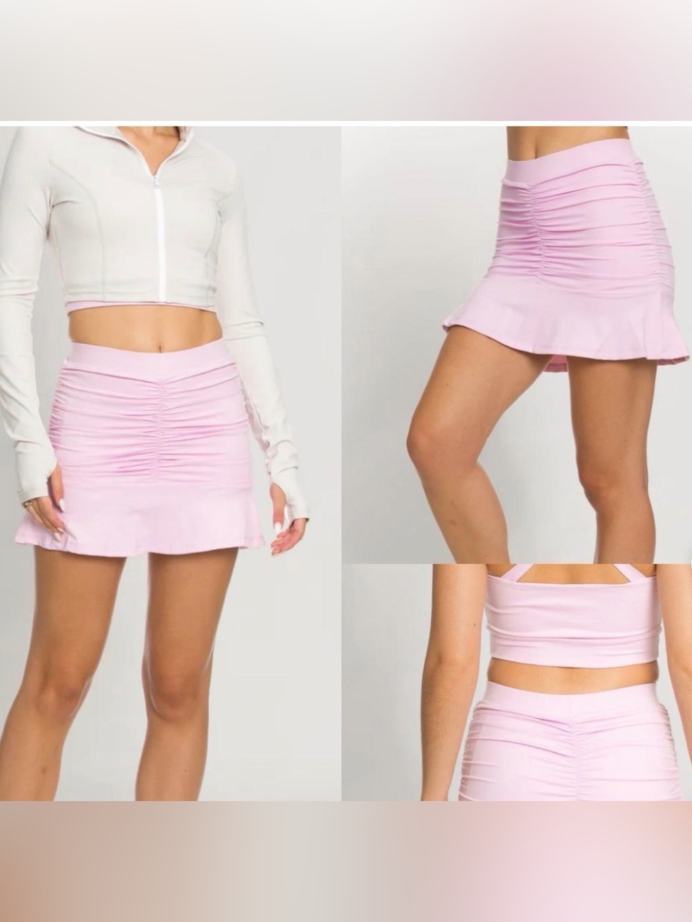 Gold Hinge Y2K Ruffle Ruched Mini Skirt Size S
